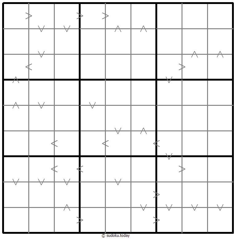 Greater Than Kropki Sudoku