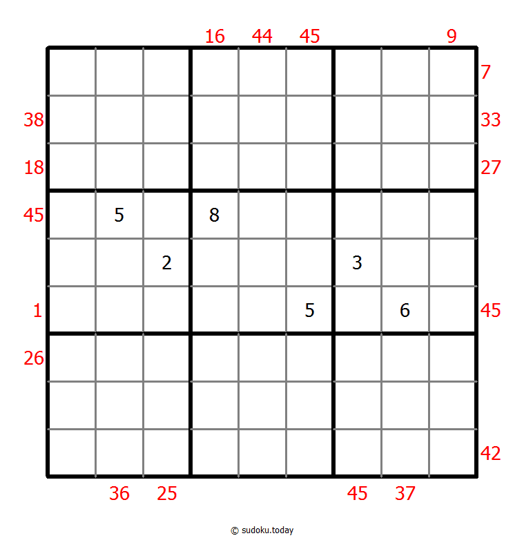 X Sums Sudoku