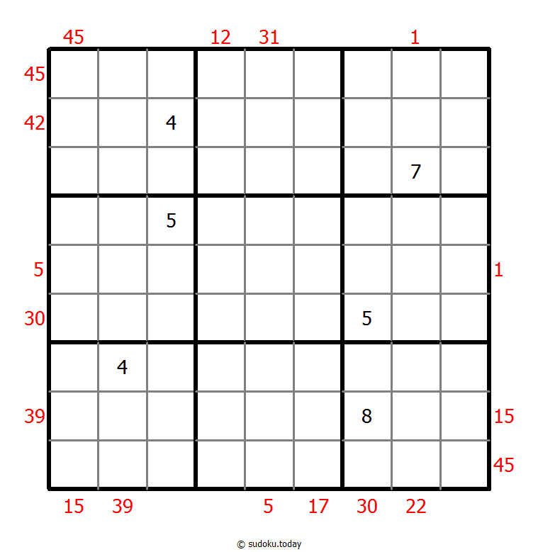 X Sums Sudoku