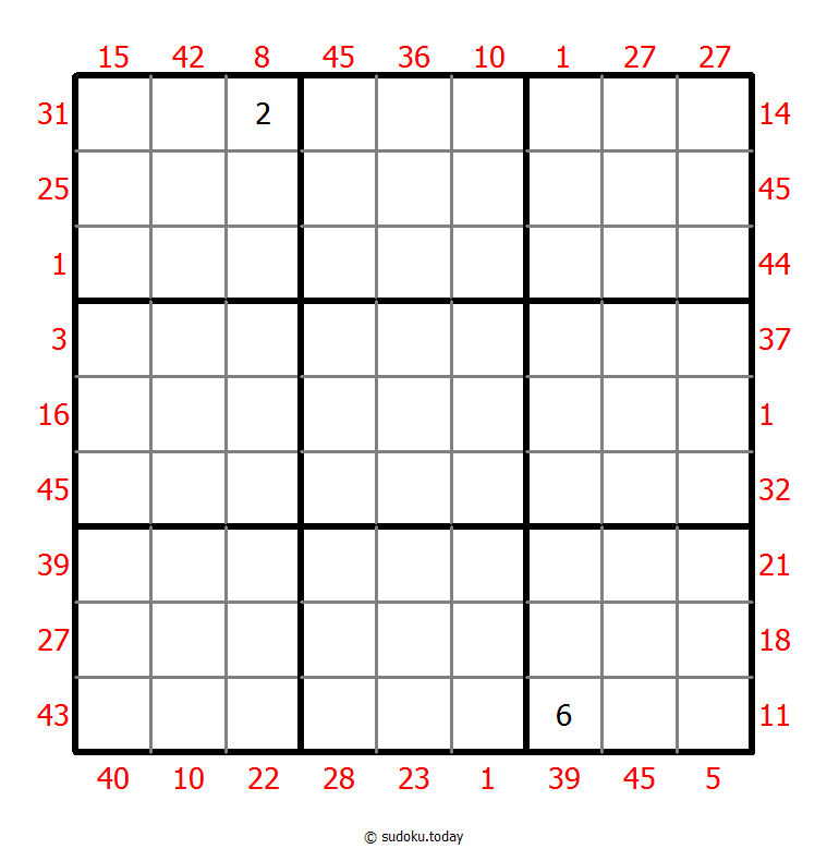 X Sums Sudoku