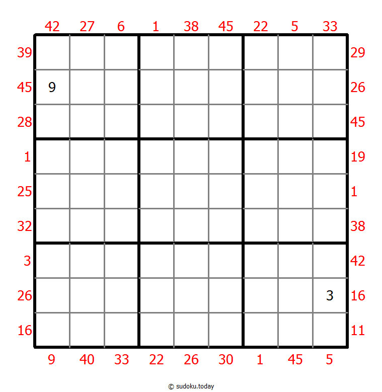 X Sums Sudoku