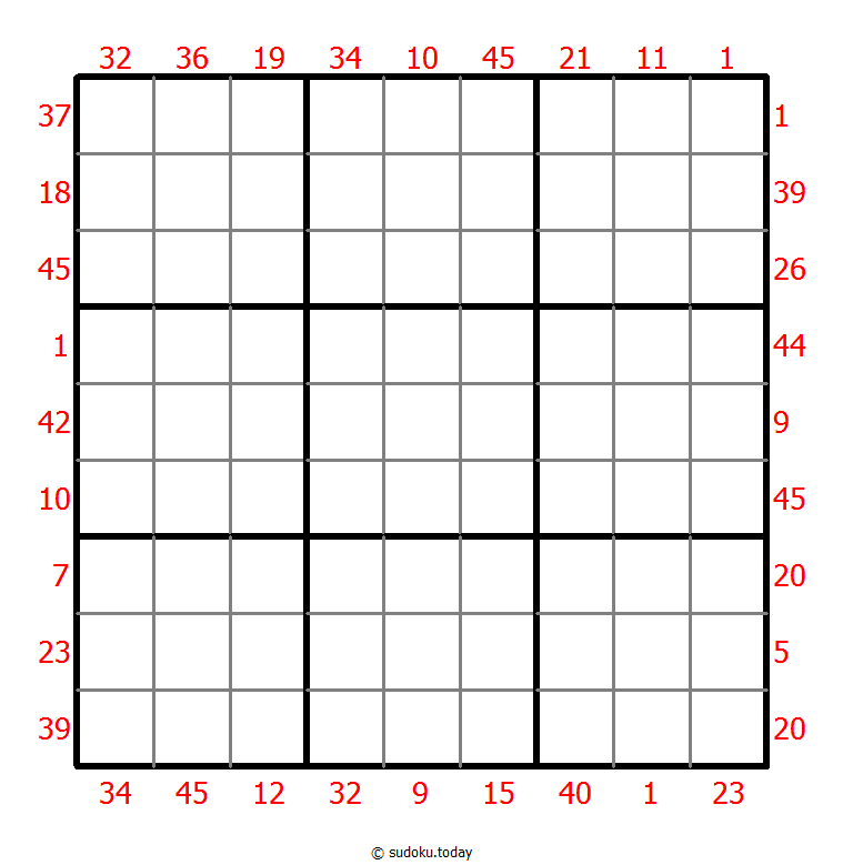 X Sums Sudoku