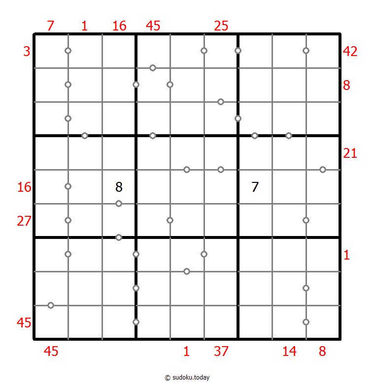 Hybrid Sudoku ( X Sums + Consecutive )