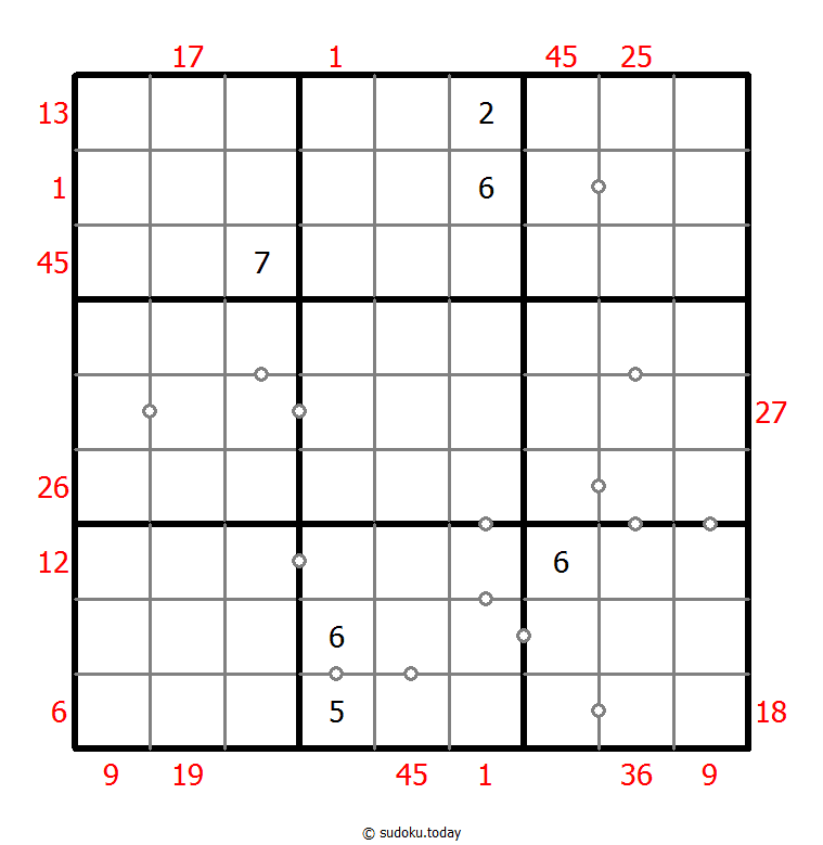Hybrid Sudoku ( X Sums + Consecutive )