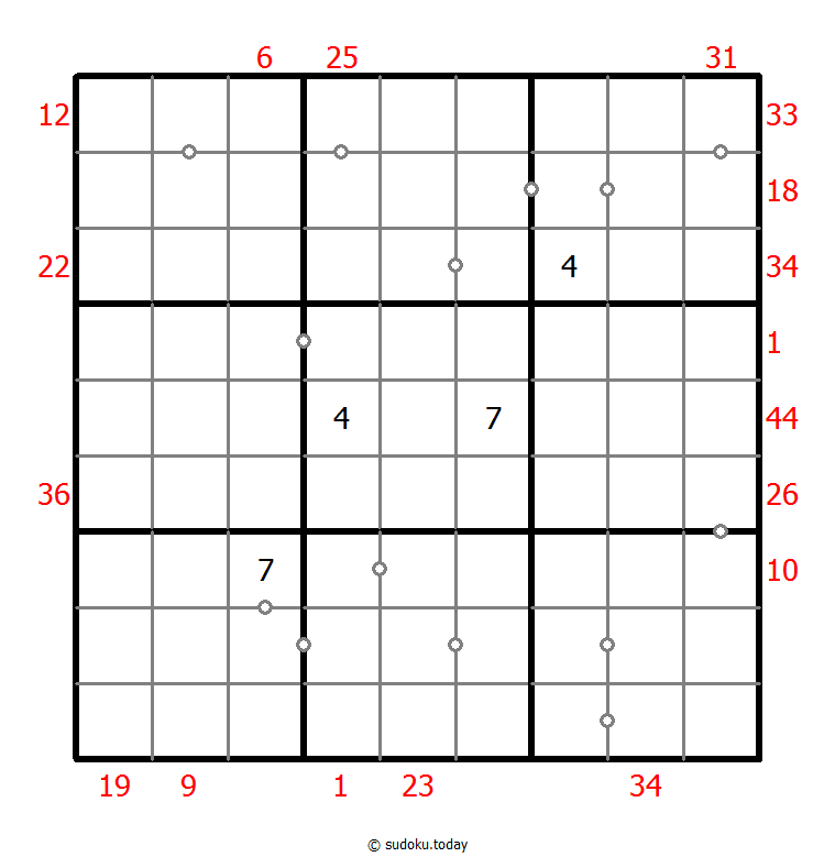 Hybrid Sudoku ( X Sums + Consecutive )