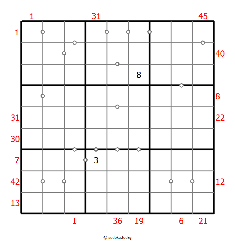 Hybrid Sudoku ( X Sums + Consecutive )
